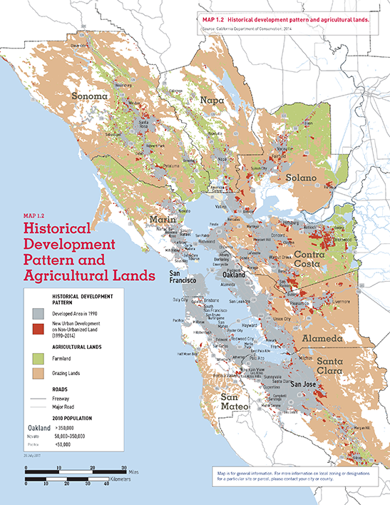 MAP 1.2 Historical Development Pattern and Agricultural Lands